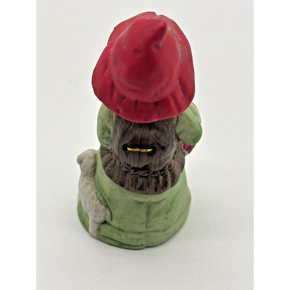 Vintage MWC 1980 Drummer Boy Bell Ceramic Bisque Figurine Drum Lamb Hand Painted - Picture 4 of 6